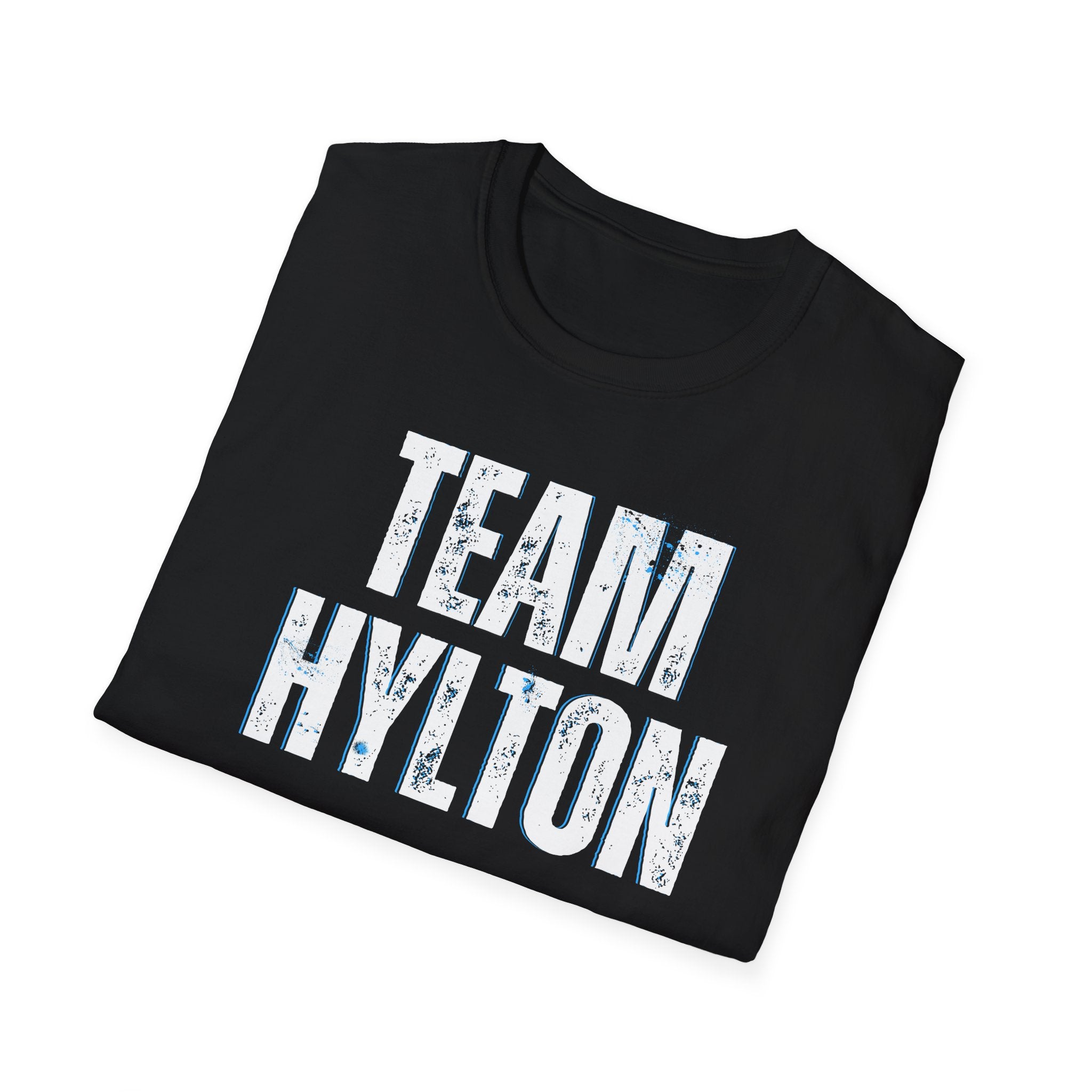T-Shirt — TEAM HYLTON Distressed Block-Logo Tee